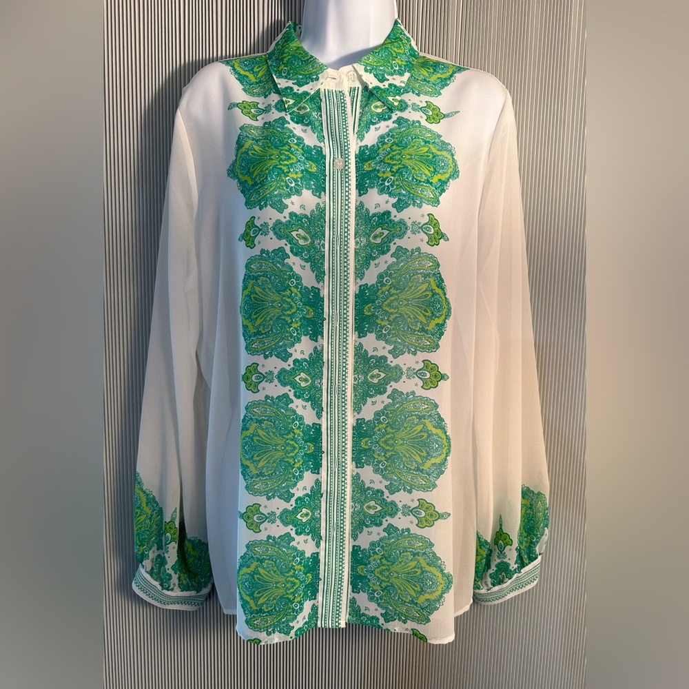INC sheer blouse.